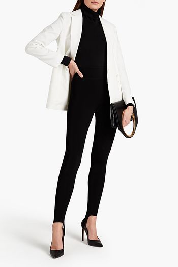 VICTORIA BECKHAM Ribbed stretch-knit leggings