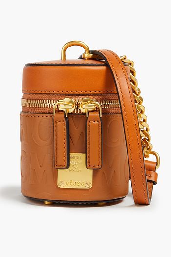 MCM Embossed leather bucket bag