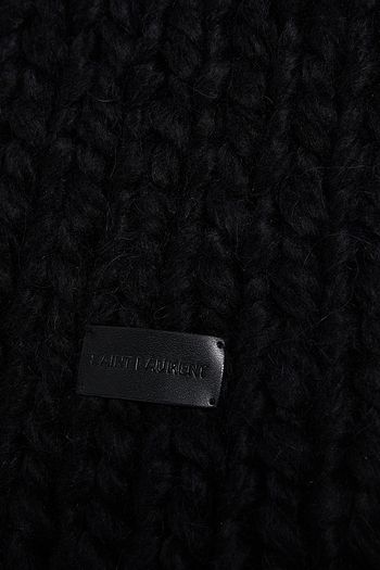 SAINT LAURENT Ribbed-knit scarf