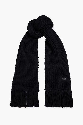SAINT LAURENT Ribbed-knit scarf