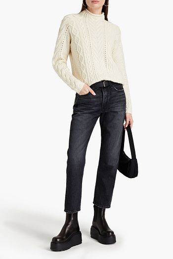 RAG & BONE Cable-knit wool-blend turtleneck sweater