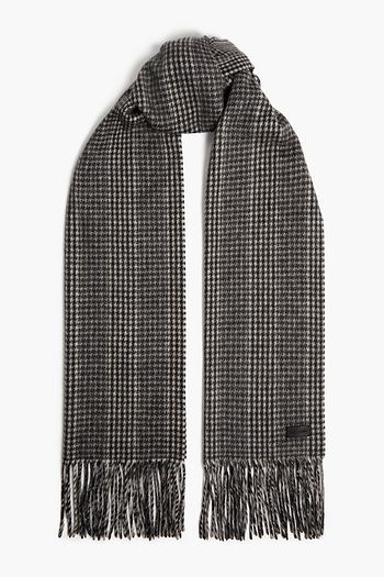 SAINT LAURENT Schal aus Jacquard-Strick aus Kaschmir mit Karomuster