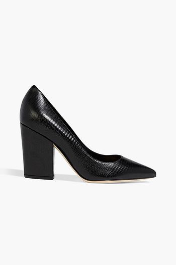 SERGIO ROSSI Sergio lizard-effect leather pumps