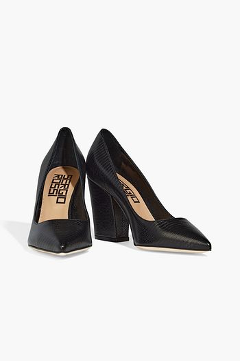 SERGIO ROSSI Sergio lizard-effect leather pumps