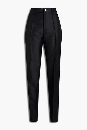 ROTATE BIRGER CHRISTENSEN Robyn satin-jacquard straight-leg pants