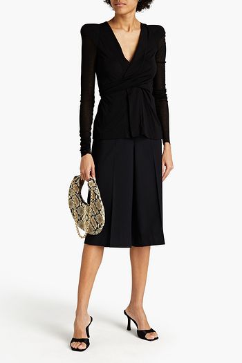 RICK OWENS LILIES Slub jersey wrap top