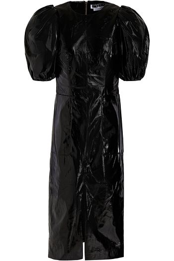 ROTATE BIRGER CHRISTENSEN Katarina crinkled faux patent-leather midi dress