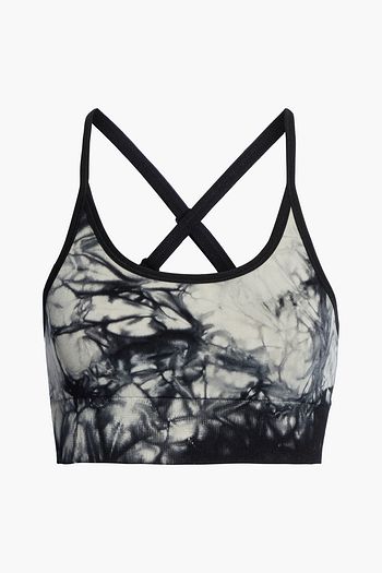 GOOD AMERICAN Tie-dyed stretch sports bra