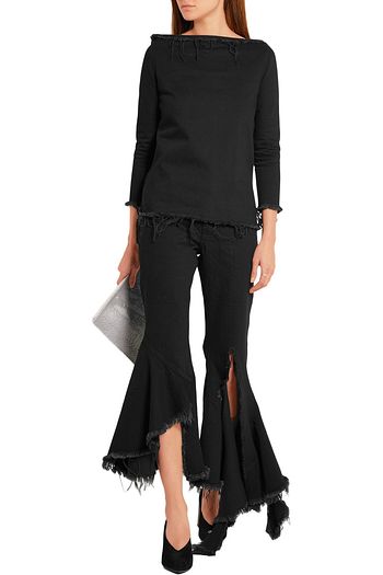 MARQUES' ALMEIDA Frayed denim top