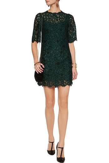 DOLCE & GABBANA Minikleid aus schnurgebundener Spitze