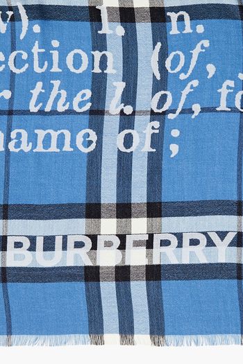 BURBERRY Printed cashmere-jacquard scarf
