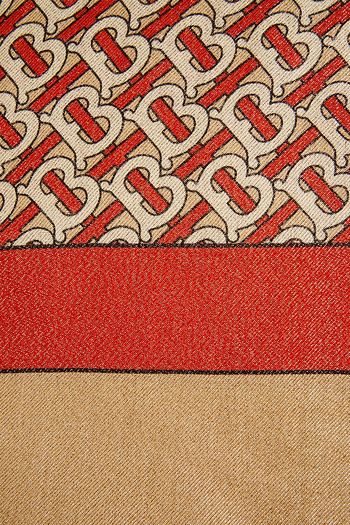 BURBERRY Schal aus einer Kaschmirmischung mit Metallic-Effekt und Logoprint
