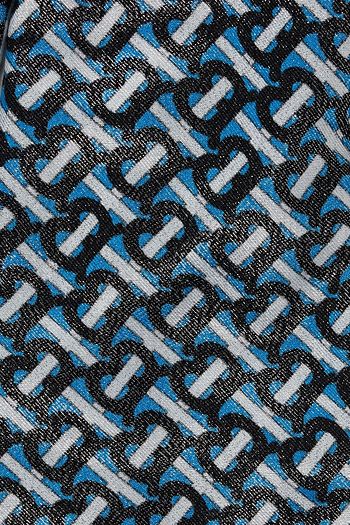 BURBERRY Metallic printed cashmere-blend twill scarf