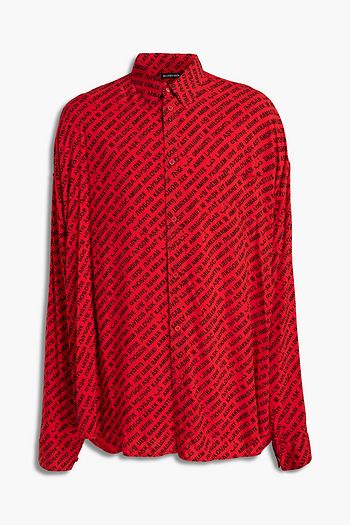 BALENCIAGA Oversized printed twill shirt