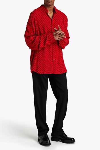 BALENCIAGA Oversized printed twill shirt