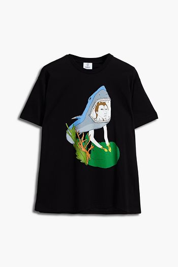 BURBERRY Printed cotton-jersey T-shirt