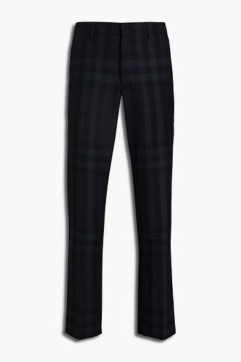 BURBERRY Tapered checked wool suit pants