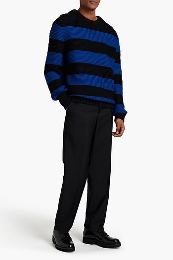 BURBERRY モヘア&ウール混 テーパード パンツ