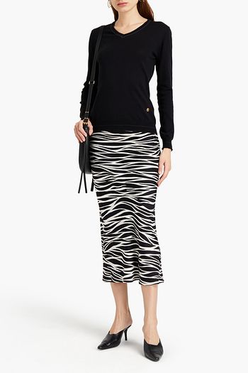 ROBERTO CAVALLI Cotton and cashmere-blend sweater