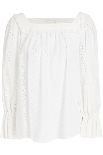 SEE BY CHLOÉ Gathered broderie anglaise cotton blouse