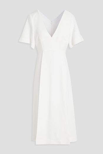 VICTORIA BECKHAM Pleated canvas midi dress
