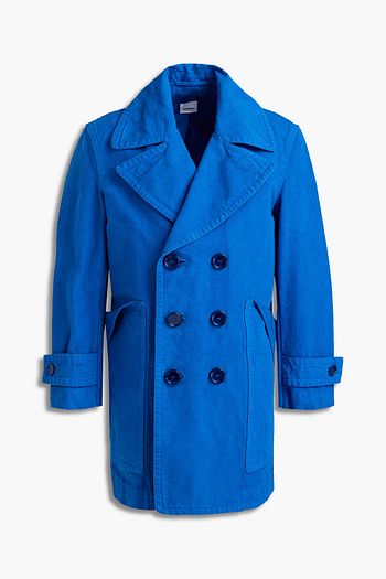 BURBERRY Double-breasetd cotton-canvas jacket