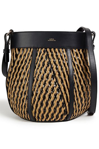 A.P.C. Garance woven leather bucket bag