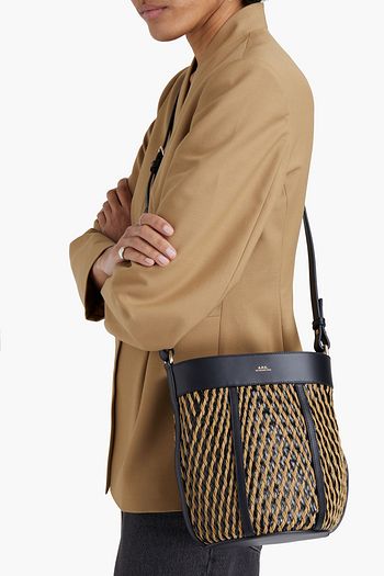 A.P.C. Garance woven leather bucket bag
