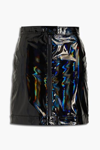 MCQ ALEXANDER MCQUEEN Iridescent vinyl mini skirt