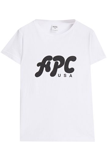A.P.C. Printed cotton-jersey T-shirt