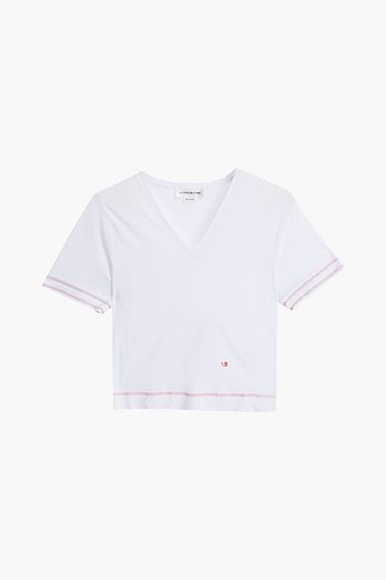 VICTORIA BECKHAM リヨセル&コットン混ジャージー シャツ