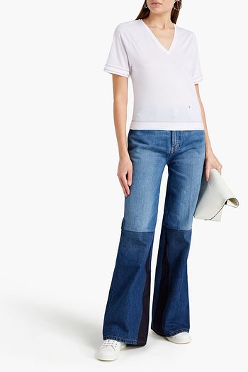 VICTORIA BECKHAM リヨセル&コットン混ジャージー シャツ