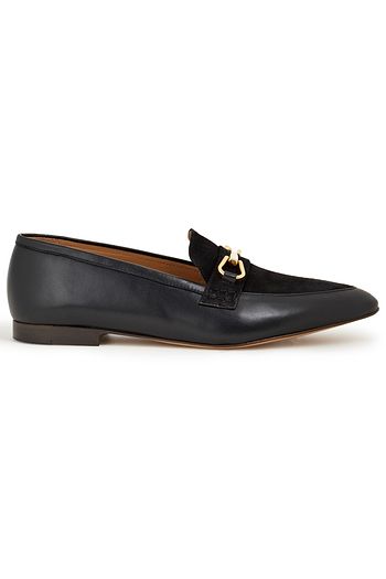 A.P.C. Suede-paneled leather loafers