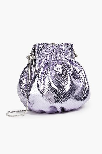 MARC JACOBS Metallic snake-effect leather shoulder bag