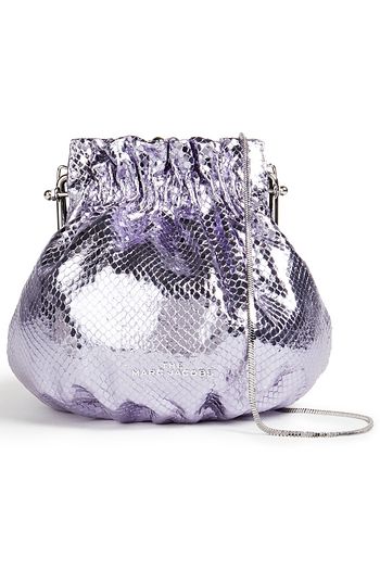 MARC JACOBS Metallic snake-effect leather shoulder bag