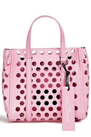 MARC JACOBS Laser-cut patent-leather tote