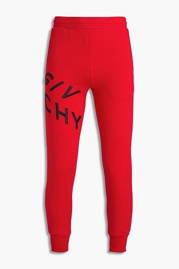 GIVENCHY Embroidered French cotton-terry sweatpants