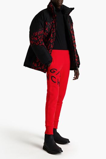 GIVENCHY Embroidered French cotton-terry sweatpants