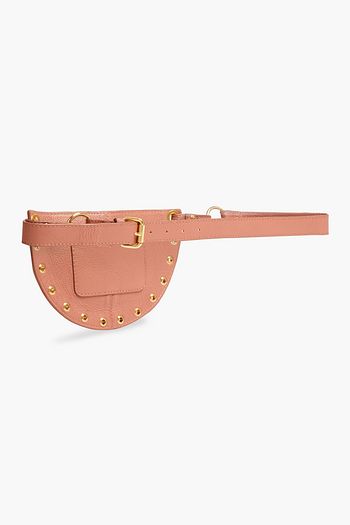 SEE BY CHLOÉ Convertible eyelet-embellished pebbled-leather belt bag