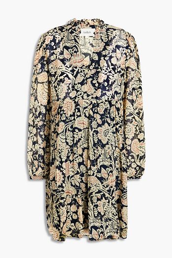 BA&SH Floral-print crepe mini dress