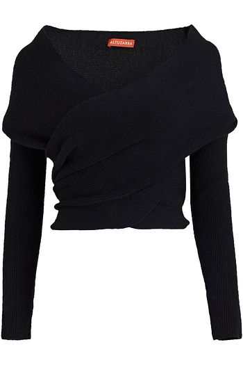 ALTUZARRA Ribbed wool and cashmere-blend top