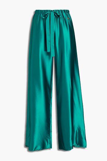 ROBERTO CAVALLI Silk-blend satin wide-leg pants