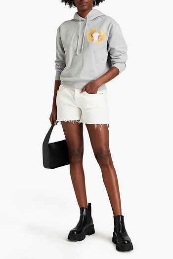 MCQ ALEXANDER MCQUEEN Appliquéd printed French cotton-terry hoodie
