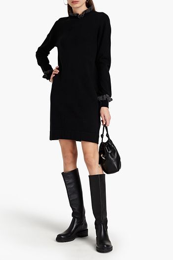 SEE BY CHLOÉ Ruffle-trimmed cotton-blend mini dress