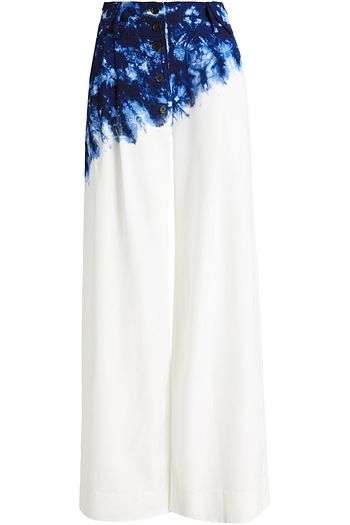 PROENZA SCHOULER Hose mit weitem Bein aus Webstoff mit Batikmuster
