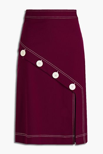 SEE BY CHLOÉ Button-embellished twill skirt