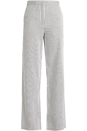 PROENZA SCHOULER Gestreifte Hose mit geradem Bein aus Popeline
