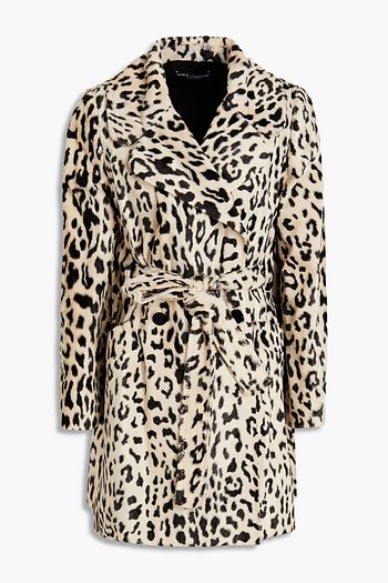 DOLCE & GABBANA Double-breasted leopard-print cotton-blend coat