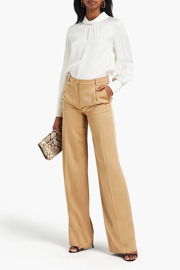 ROBERTO CAVALLI Satin-crepe wide-leg pants