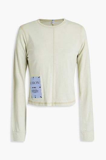 MCQ ALEXANDER MCQUEEN Appliquéd stretch cotton and Lyocell-blend jersey top